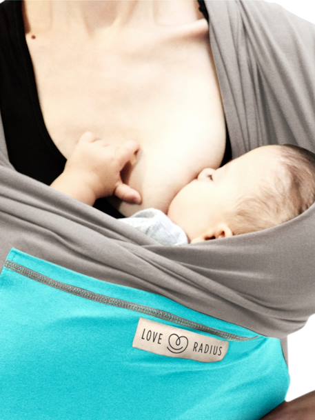 L'Originale Baby Wrap Carrier, JE PORTE MON BEBE Light Grey 