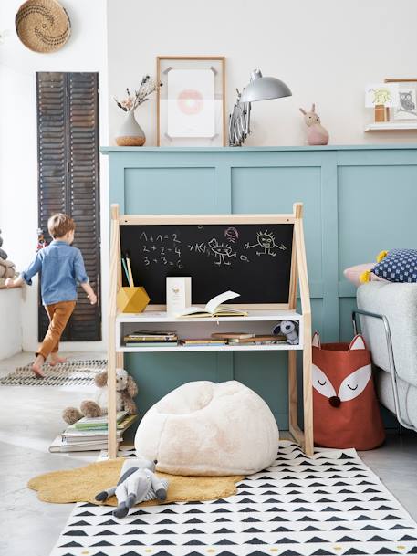 Rug with Tassels & Triangles White 