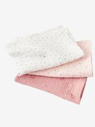 Nursery-Pack of 3 Muslin Squares in Cotton Gauze