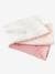 Pack of 3 Muslin Squares in Cotton Gauze Pink/Print 